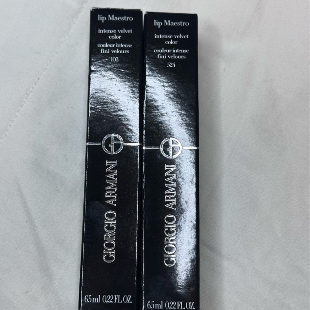 Giorgio Armani LIP MAESTRO VELVET LIQUID LIPSTICK set of 2